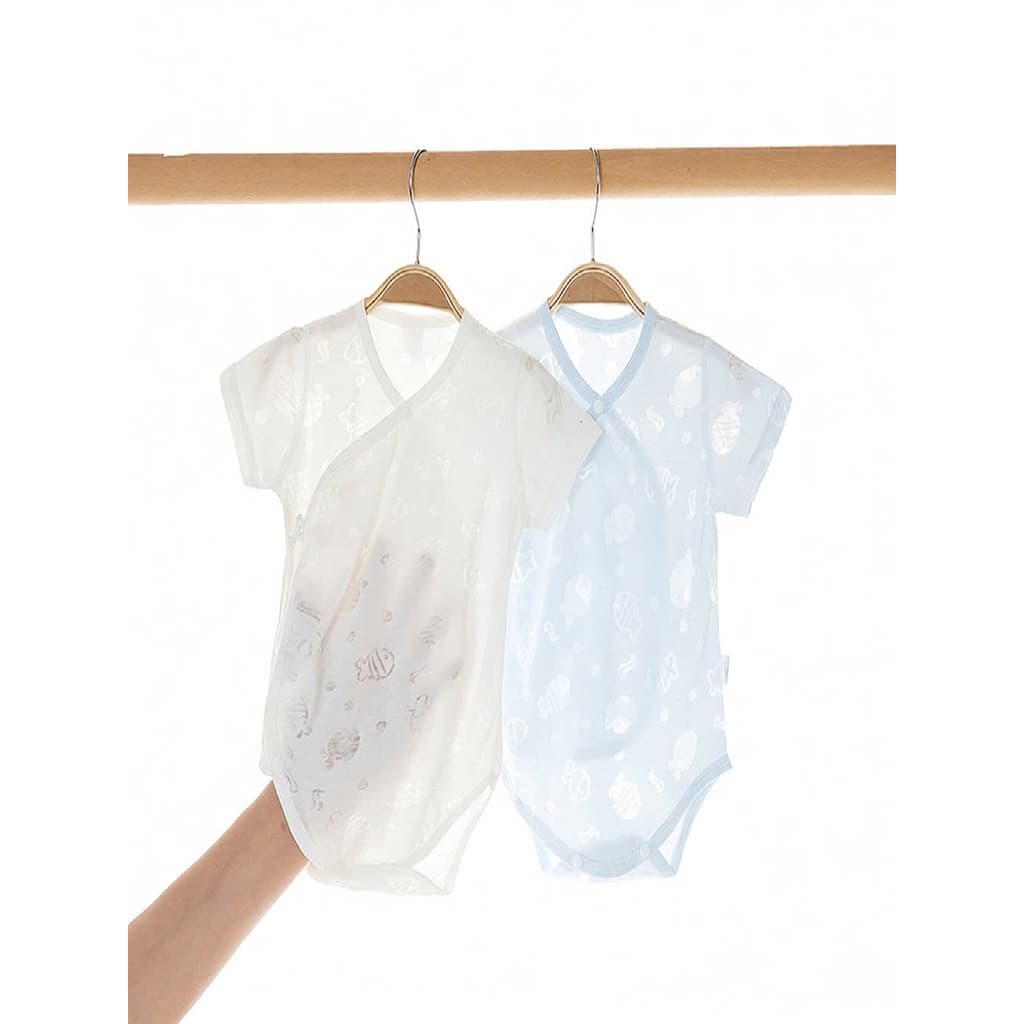 Peido roupas de manga curta bebê verão fino triângulo macacão roupas recém-nascidos pijamas de bebê de uma peça respiráv