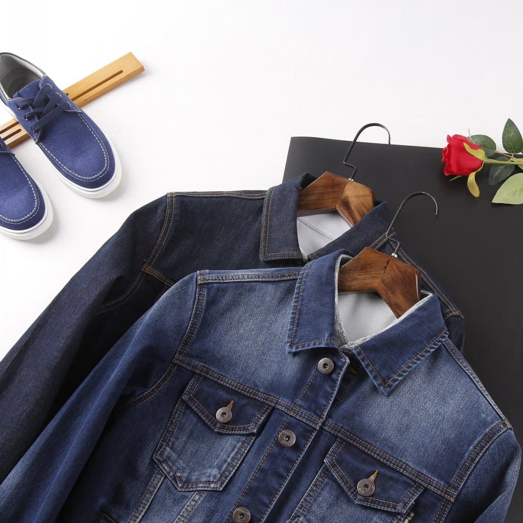 HL35146 série mar vaca bens estilo masculino jaqueta jeans americano Casual primavera outono estilo lavável jaqueta Chuc