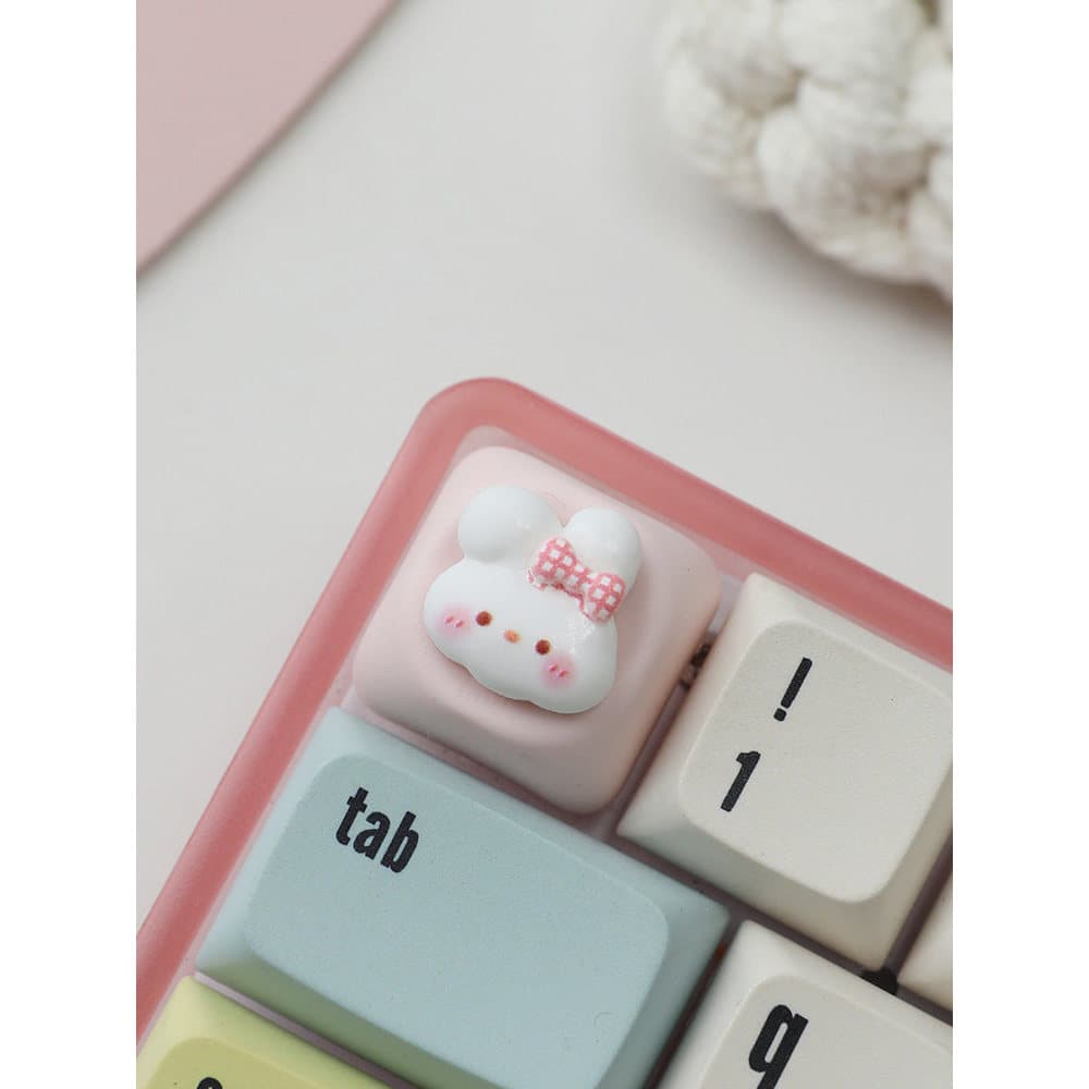 Coelho bonito criativo único keycap Original dos desenhos animados decoração menina personalizado teclado mecânico keyca