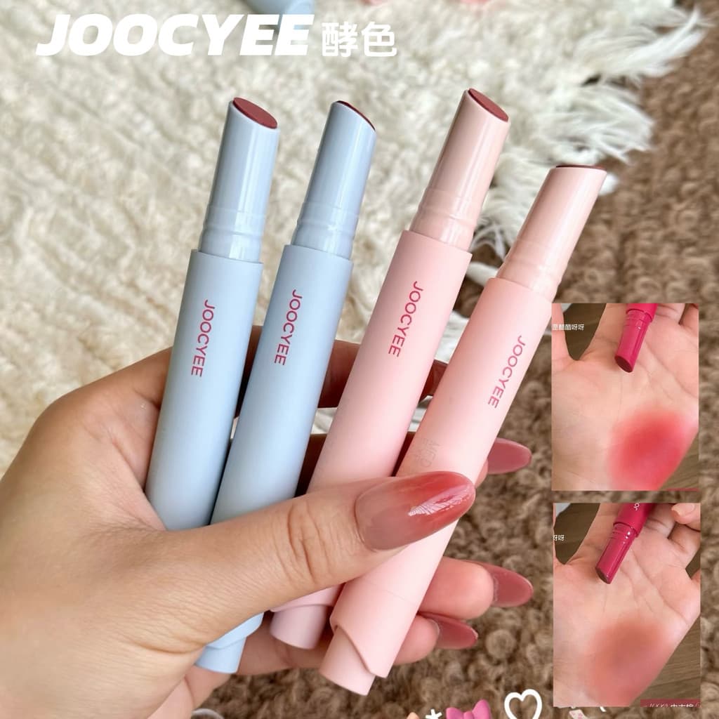 Joocyee/enzima cor pó névoa batom caneta fosco névoa macia moda temperamento marrom batom branco Retro Nude cor batom