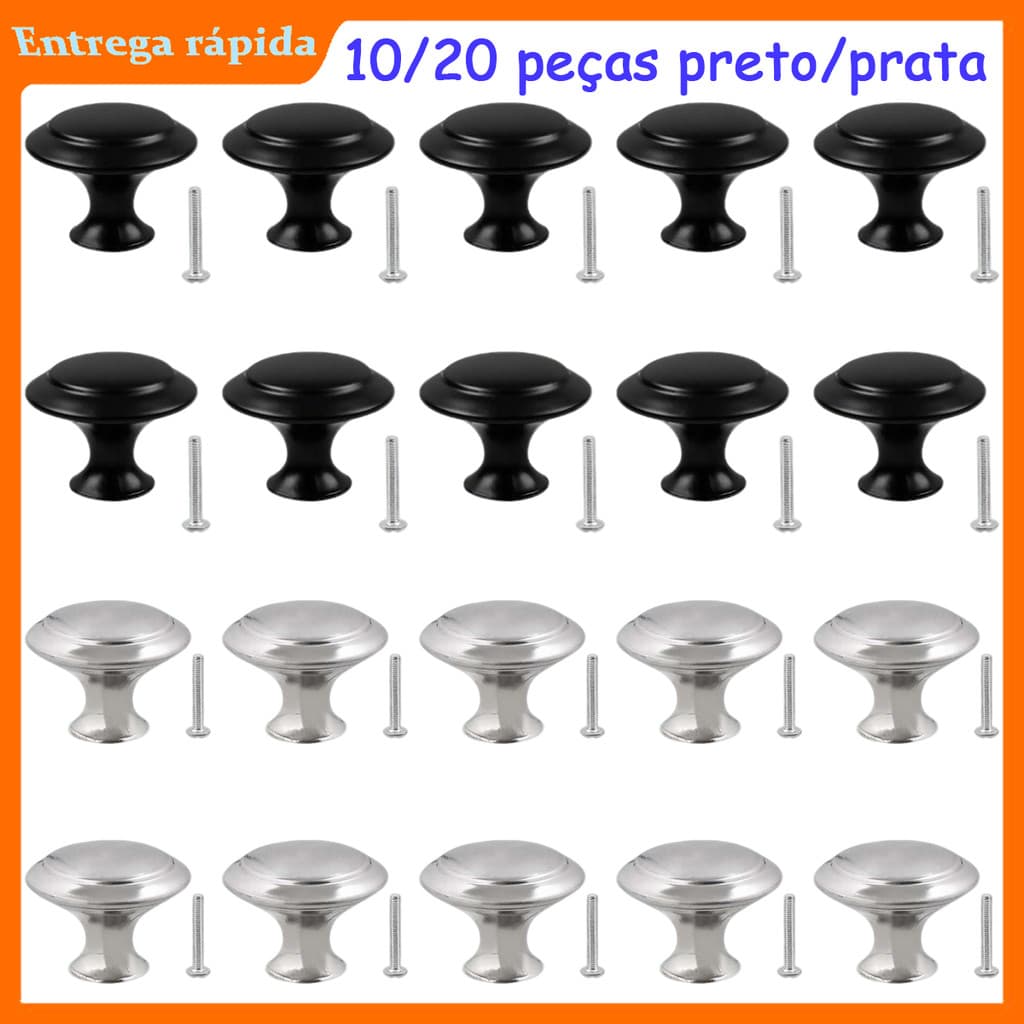 10/20 peças de alça redonda modificada para móveis, aço inoxidável fosco, com parafusos M4