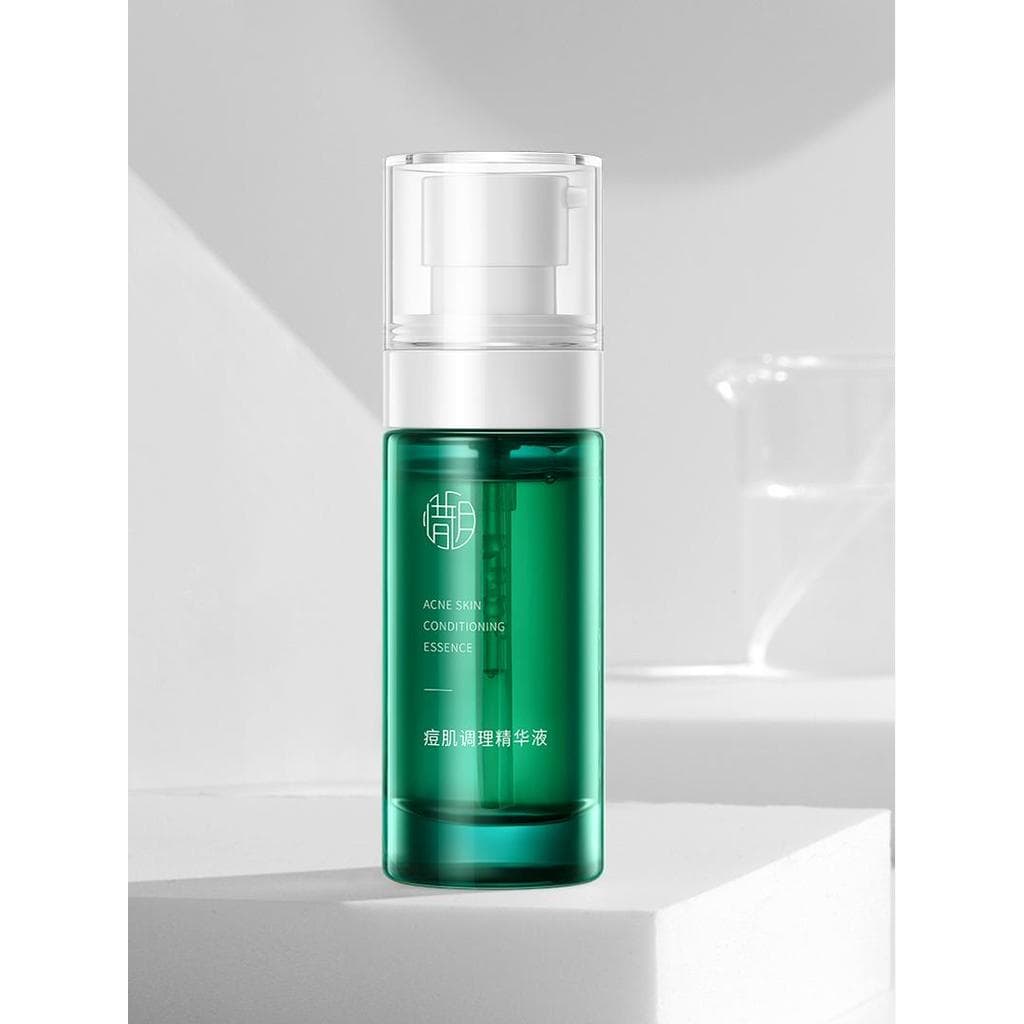 Versão avançada Shiyue remoção de acne pequena garrafa verde essência de ácido salicílico remover acne fechada 30ml