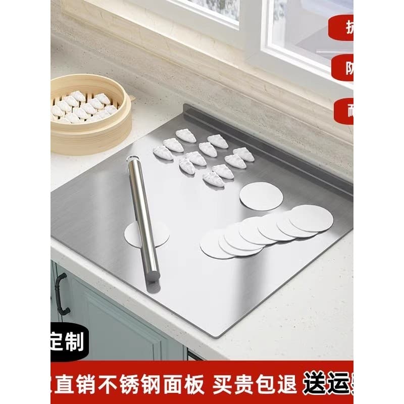 304 placa de corte aço inoxidável cozinha painel japonês cozimento amassar macarrão esteira painel rolamento doméstico f