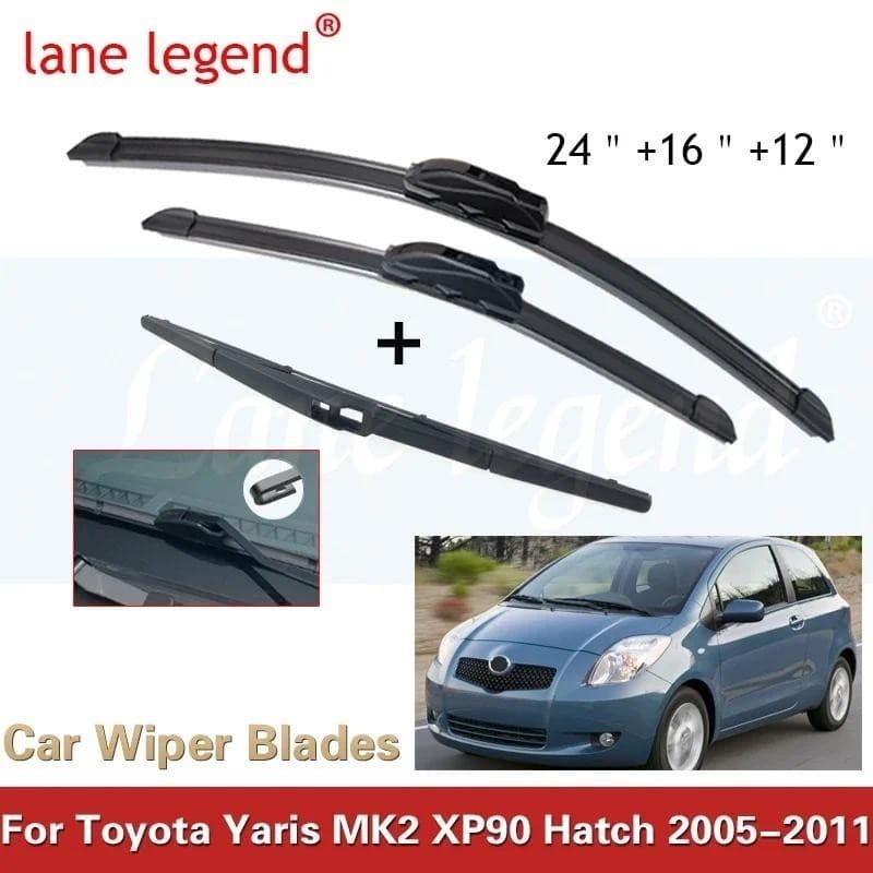 Lâmina De Limpador De Para-Brisa De Carro , Toyota Yaris Vitz XP90 2006 ~ 2011 MK2 , Dianteiro E Traseiro , Produtos De