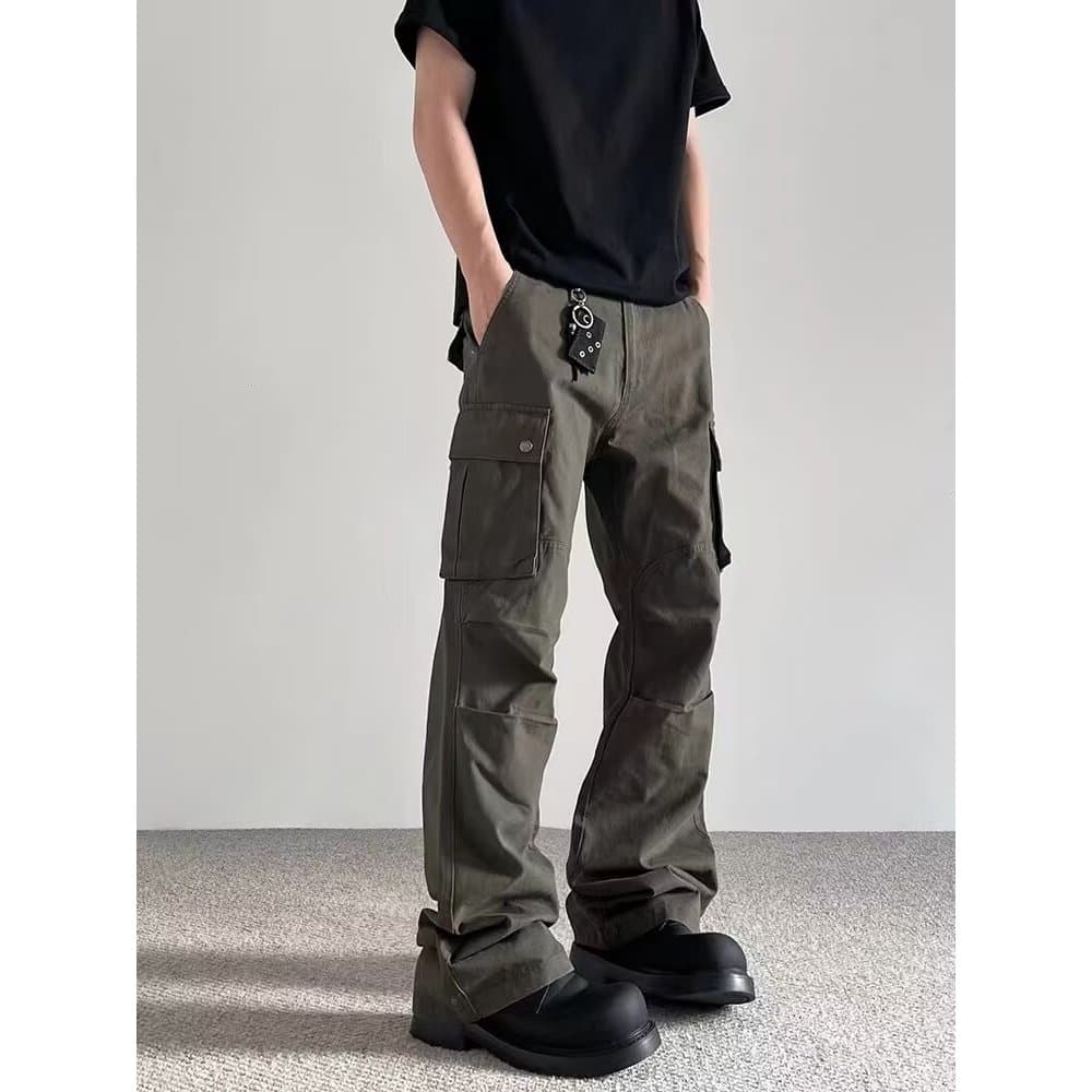 Macacão masculino novo estilo solto reto tamanho grande jaqueta de verão Casual esportes calças compridas