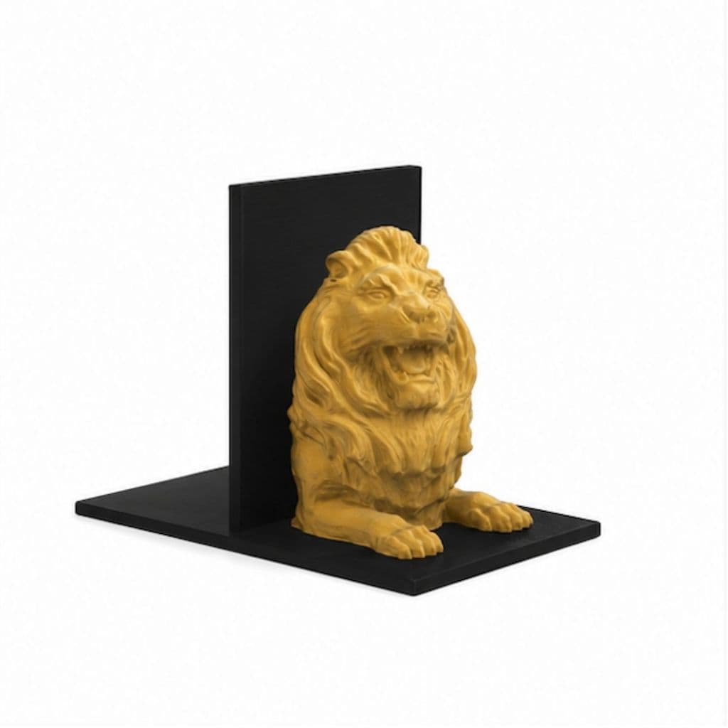 Suporte Para Livros Leao Aparador Organizador De Prateleira Escritório Escultura Decorativa Mesa Premium Estante