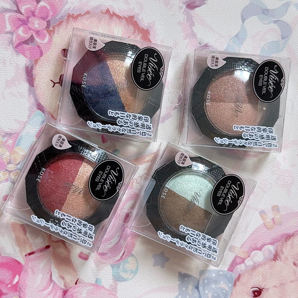 [Estoque pronto] Japão kose Visee Lace Sombra de duas cores para assar Sombra de longa duração Renderização de cores des