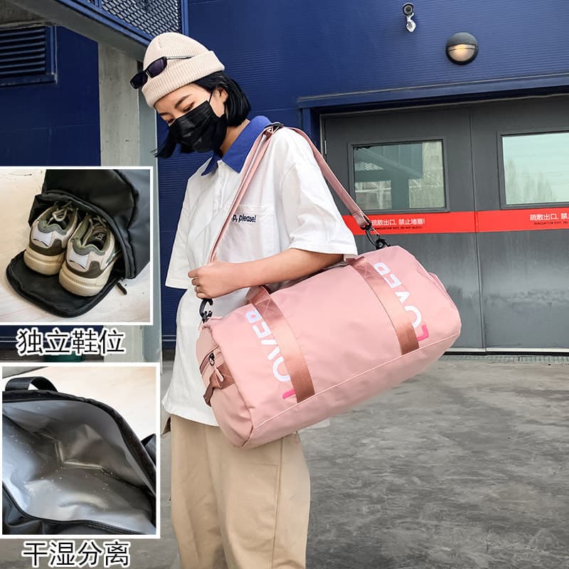 AOSIMAN seco molhado separação ginásio saco de esportes saco de viagem feminino portátil viagem mochila saco de treiname