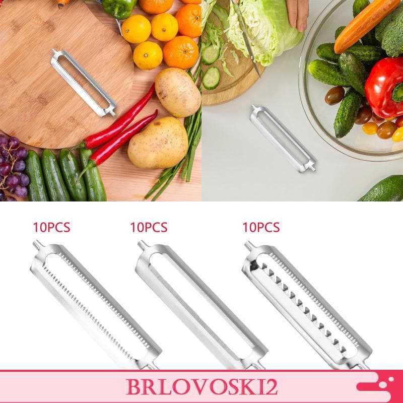[Brlovoski2] 10 Unidades De Lâminas De Descascamento De Aço Inoxidável Ferramenta Cozinha 5.6 Cm Para Laranja Limão Espa
