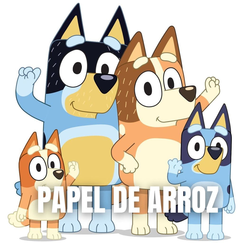 Papéis de Arroz Tam.A4 100% Comestíveis Bluey - Jady Confeitos