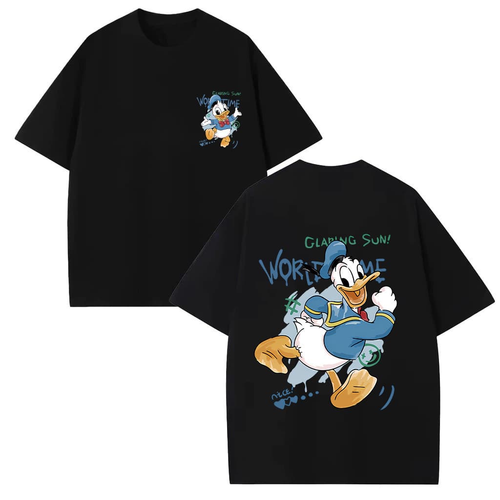 Camisetas femininas da moda Unissex - Cartoon duck print