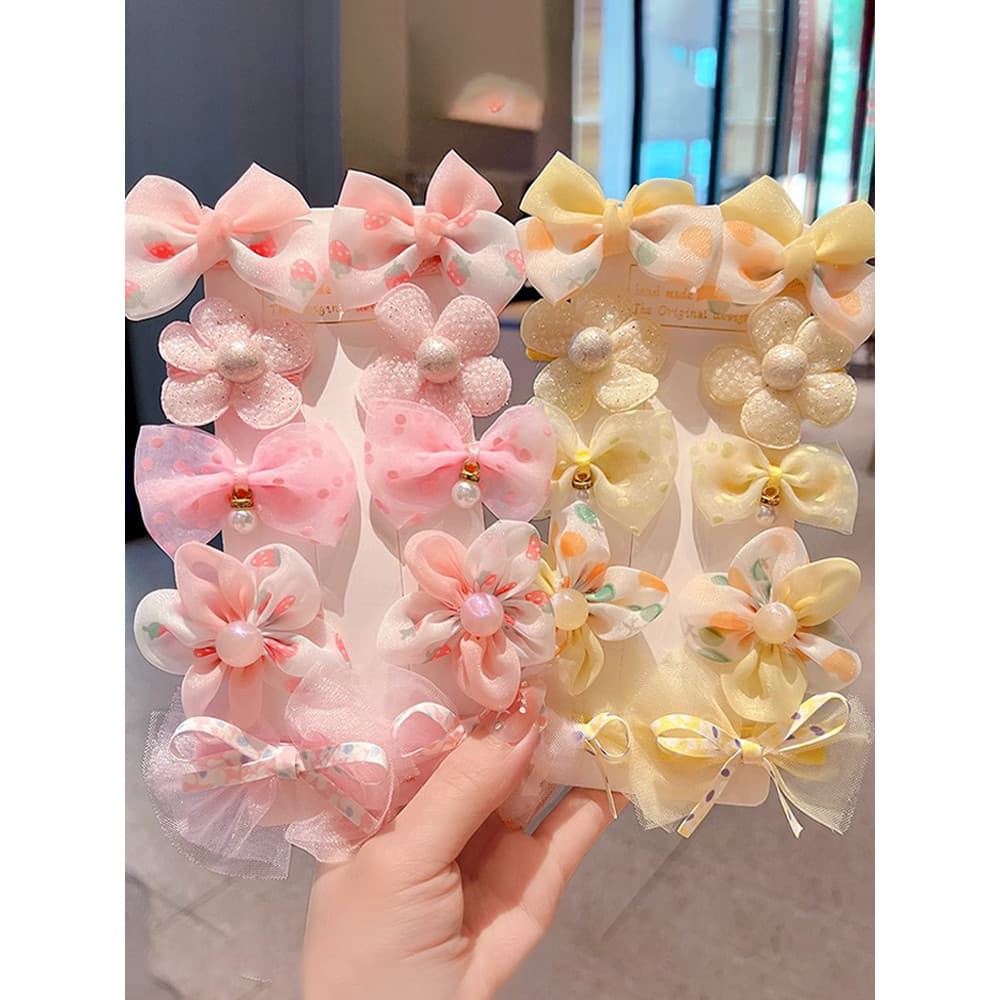 Princesa menina arco cocar crianças quebrado hairpin tecido acessórios para o cabelo do bebê flor bb clipe menina franja