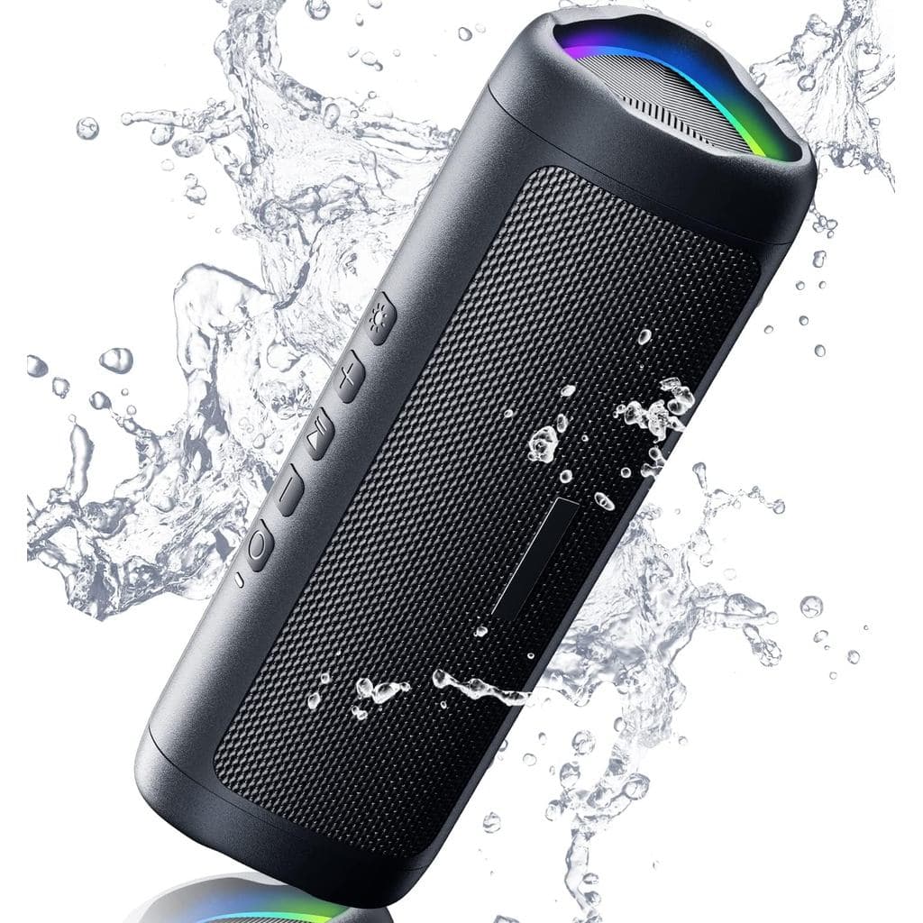 Caixa de som Bluetooth com som de alta definição, portátil e sem fio, à prova d'água IPX5, pode tocar por até 20 horas,
