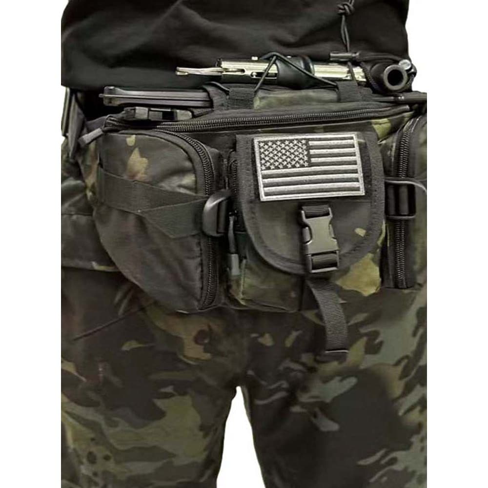 Bolsa de cintura tática masculina multifuncional, camuflagem ao ar livre, montanhismo, aventura, ciclismo, resgate, bols