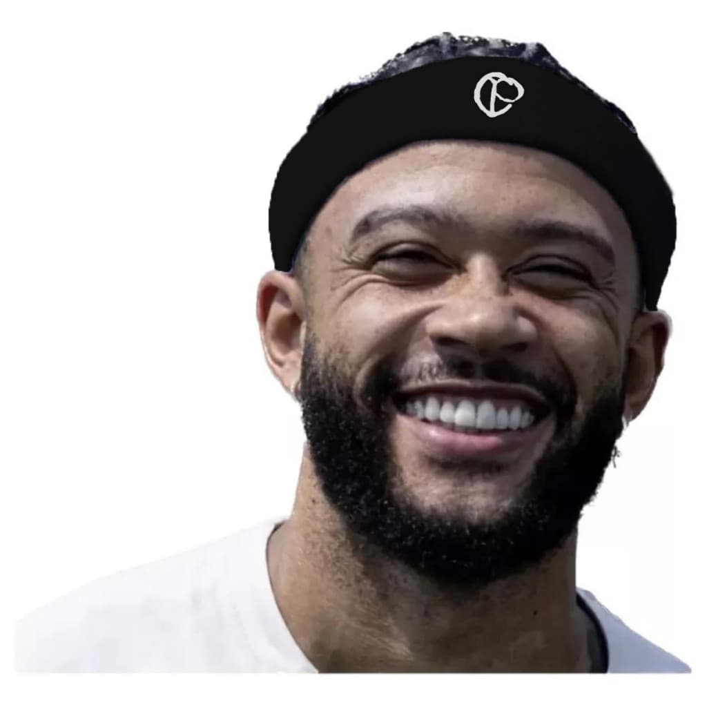 Testeira Faixa Corinthians Memphis Depay CP - Preta Pronta Entrega - MR