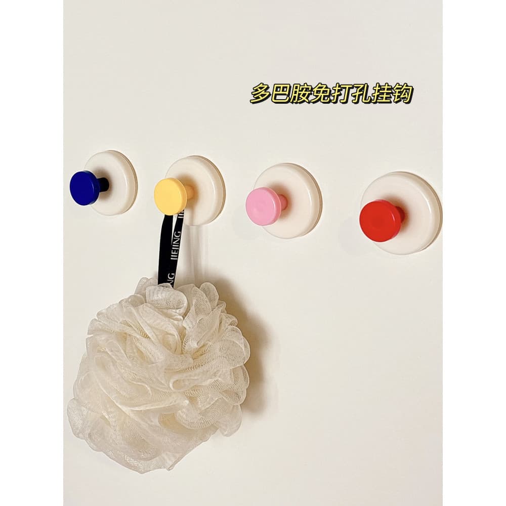 Dopamina gancho forte Viscose porta atrás da perfuração-livre roupas gancho cozinha banheiro toalete gancho pegajoso for