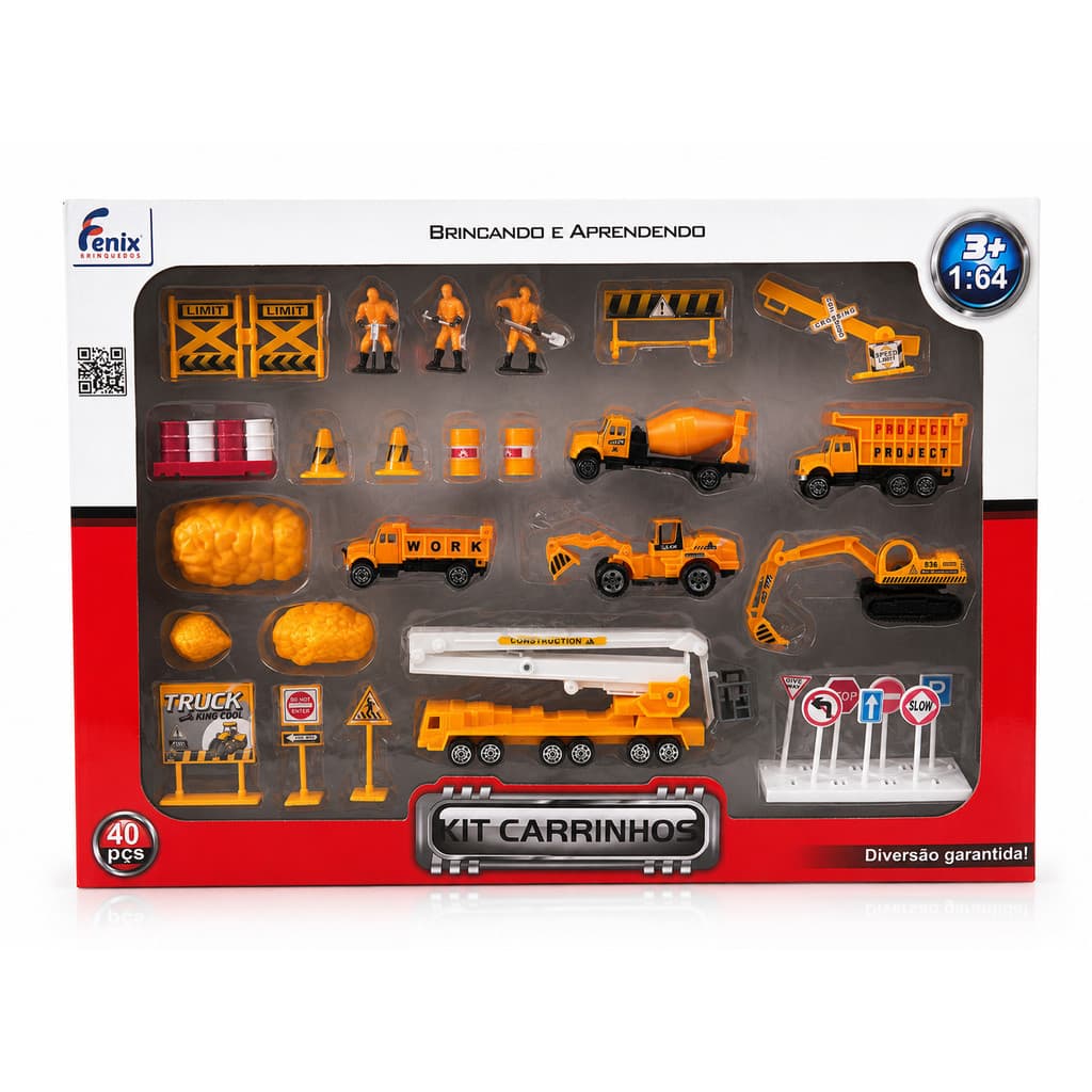 Kit Resgate 40 Peças Carrinhos Infantil