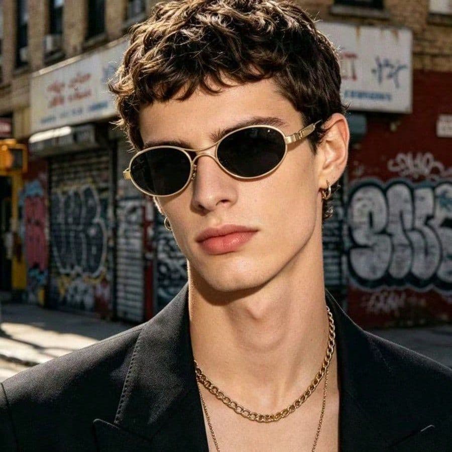 Óculos Armação  Prata ou Dourado Lente Transparente Proteção Uv 400 Acessório dia a dia para Grau ou compor Look