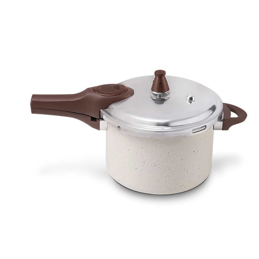 Panela de Pressão Brinox 4,2L Indução Vanilla Ceramic Life Pressure