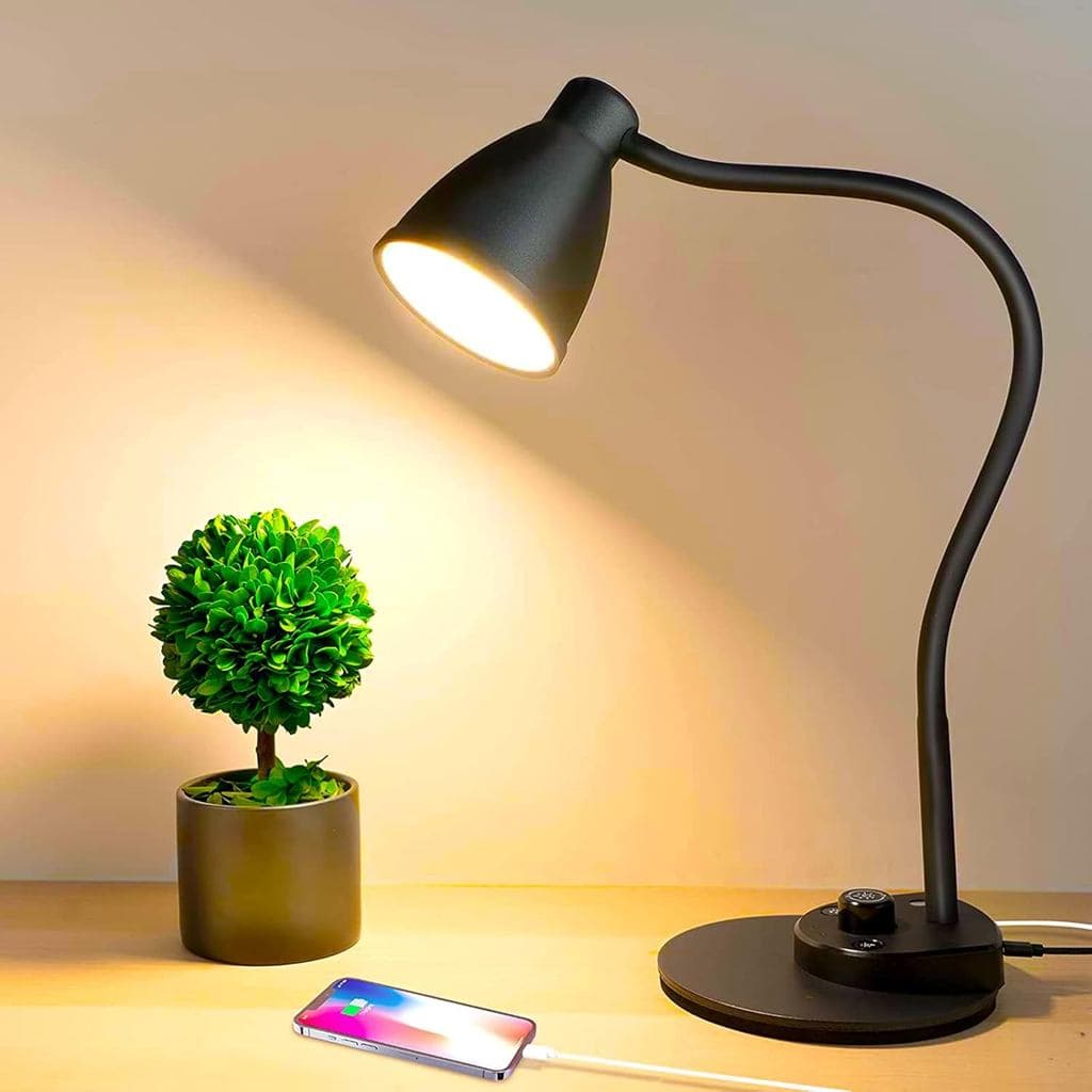 Lâmpada De Mesa LED BOHON Com Porta De Carregamento USB 3 Modos De Cor Luz De Leitura Regulável Indução Inteligente Tare