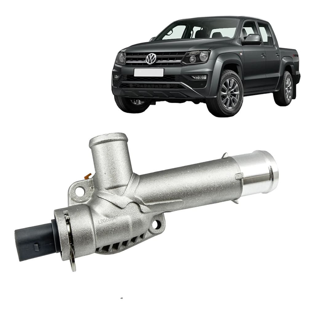 Flange Fluxo Água Com Sensor Amarok 2.0 16v Tdi 03l121131m