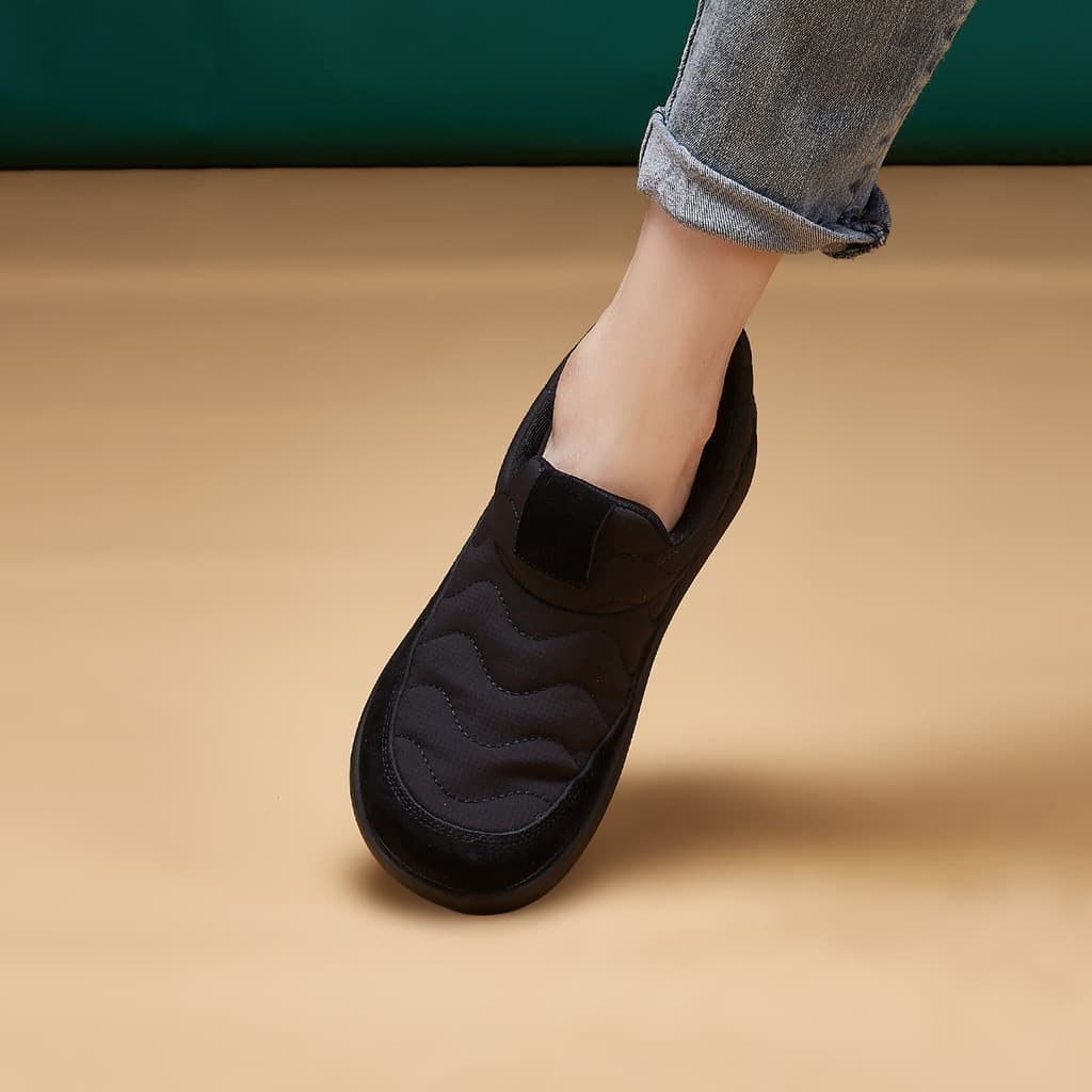 Retro mãe sapatos femininos outono inverno novo estilo All-Match meia-idade idosos mãe sapatos femininos forro de lã Ant