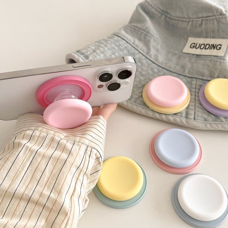 magsafe popsocket griptok magsafe Ins estilo suporte magnético de Silicone de cor sólida adequado para Apple caso de tel