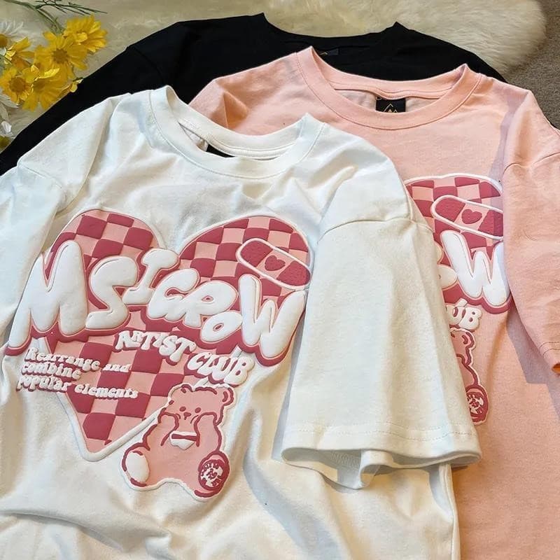 Série de sal de manga curta feminina novo estilo verão Design nicho camiseta feminina meia manga estudante versão corean