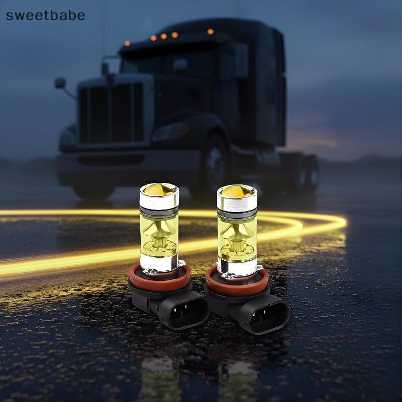 Carro LED H11 H8 Amarelo Nevoeiro Lâmpadas 2 Peças 4300K 100W 1500LM Alto Lúmen Super Brilhante Para Noites Chuvosas E N