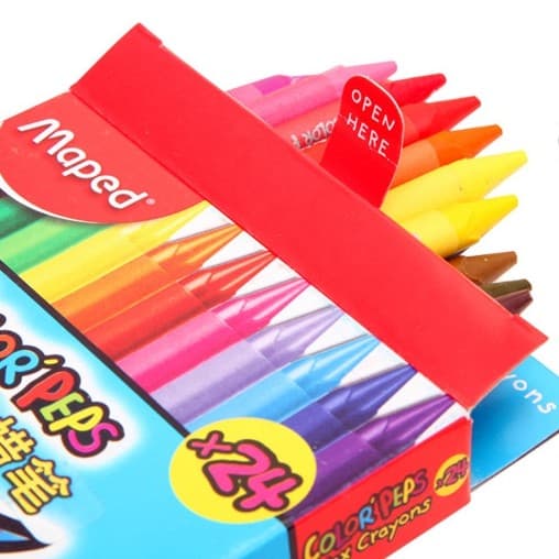 França Maped Maped 24 Cores Crayon Curto Triângulo Haste Cor Crayon861013Estudante Crianças Pintadas à Mão