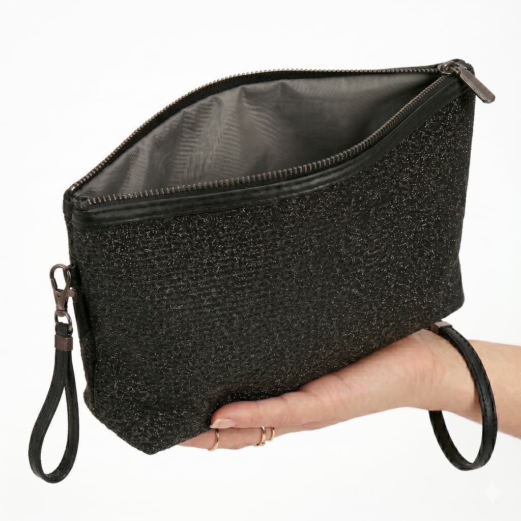 Necessaire Feminina Preta  para Viagem e Maquiagem NEC-002TZ