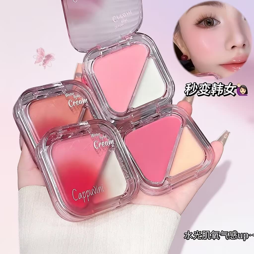 CAPPUVINI CAPPUVINI Creme de brilho de água multiuso Natural fácil de colorir Creme de contorno de alto brilho Rouge Pur