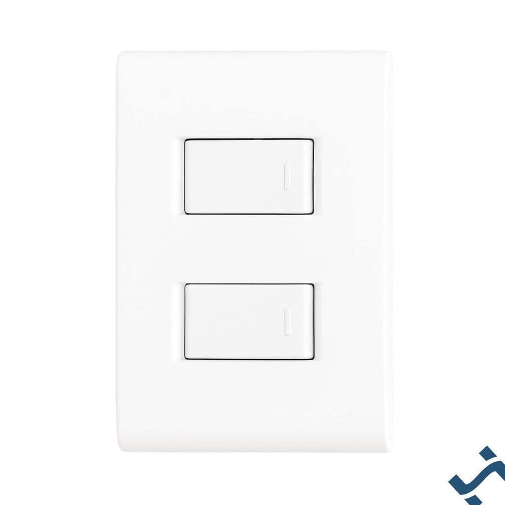 Kit com 12 Conjuntos 4x2 com 2 Interruptores Simples 10 A 250 V Tramontina Liz Branco
