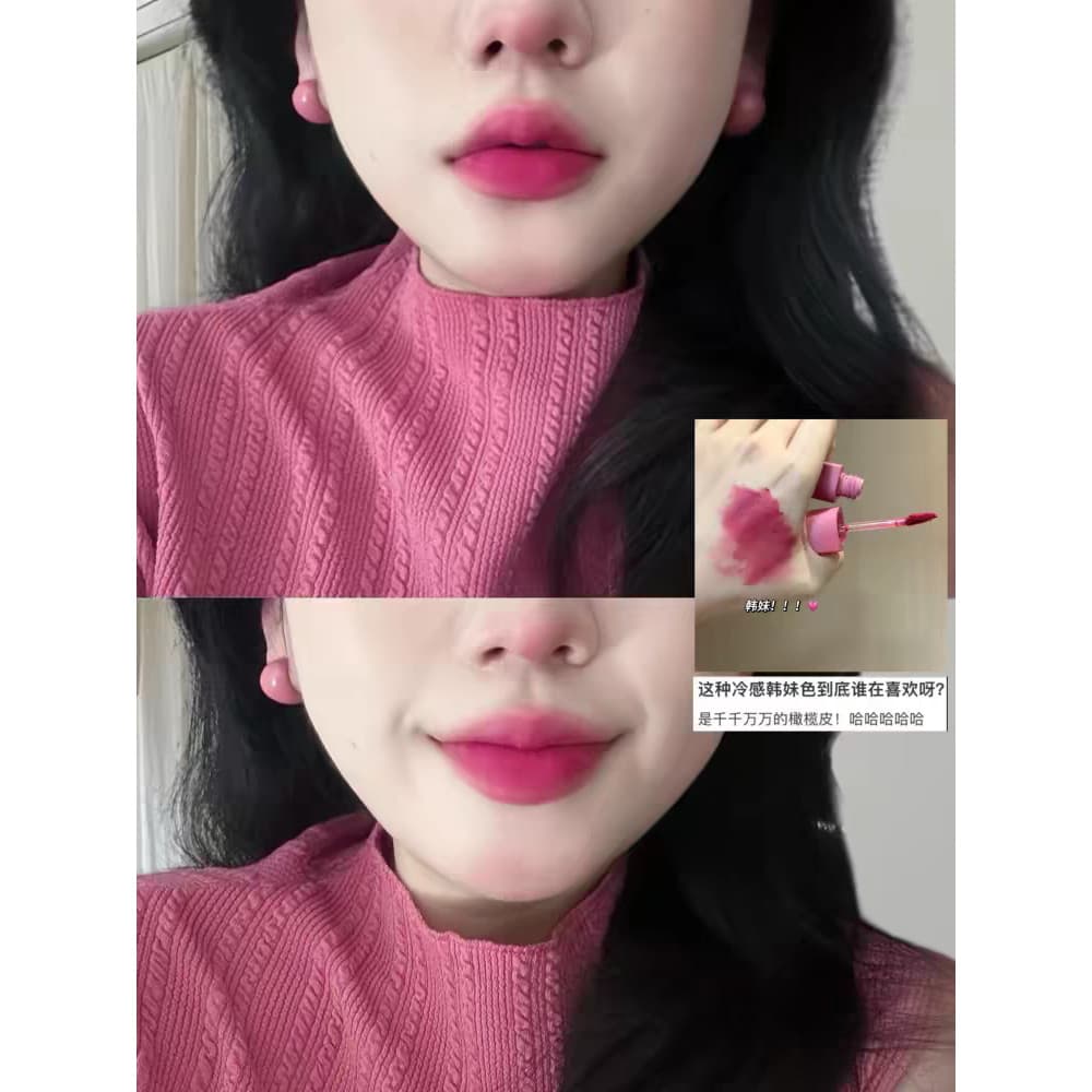 Zhao Lusi Mesmo Estilo Super Branco!Batom Lip Glaze Copo Antiaderente Pequeno Feminino Autêntico Bandeira Oficial