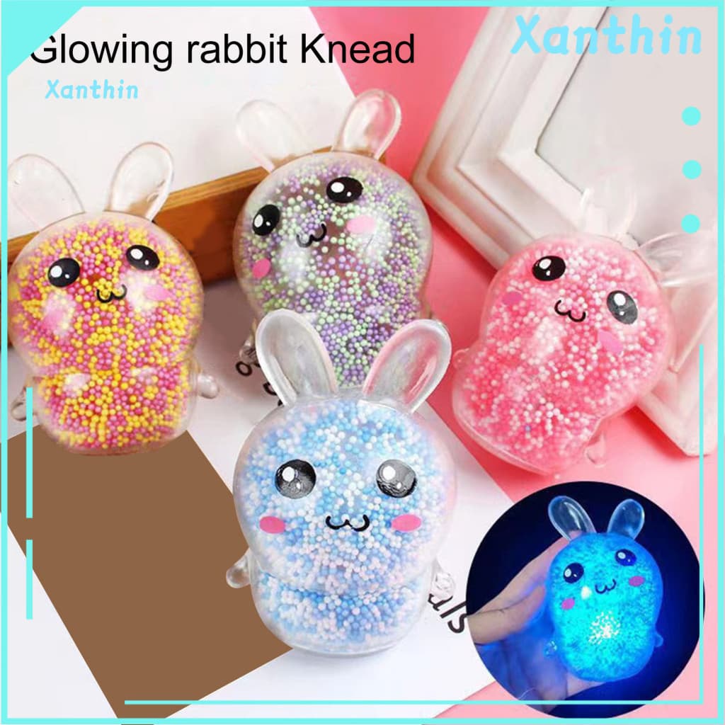 Vent Ball Toy Anti-stress Led Light-up Rabbit Squeeze – Soft Flexible Tpr Stress Relief Squishy Quick Rebound Decompre