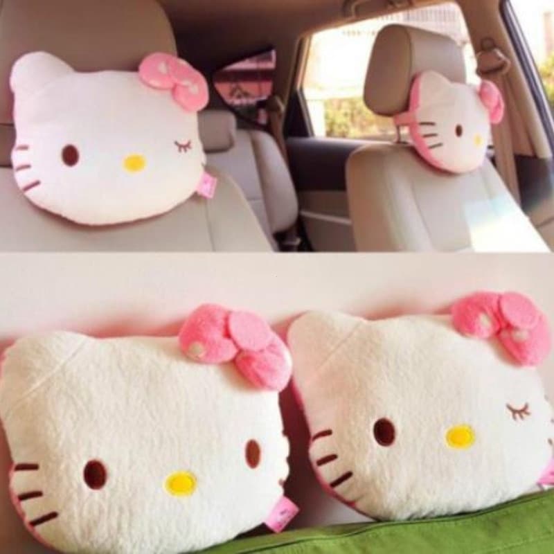 Travesseiro Para Carro Com Estampa De Bolinhas hello kitty