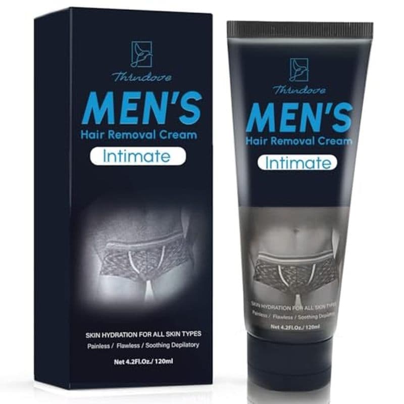 Creme Depilatório Para Homens-Indolor Manscaping Cabelos Grossos Indesejados-Adequado Todos Os Tipos De Pele E Sensível-