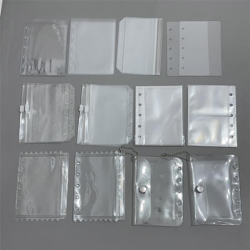 M5 manual saco de armazenamento pvc coleção cartão livro página interna saco de armazenamento transparente saco de press