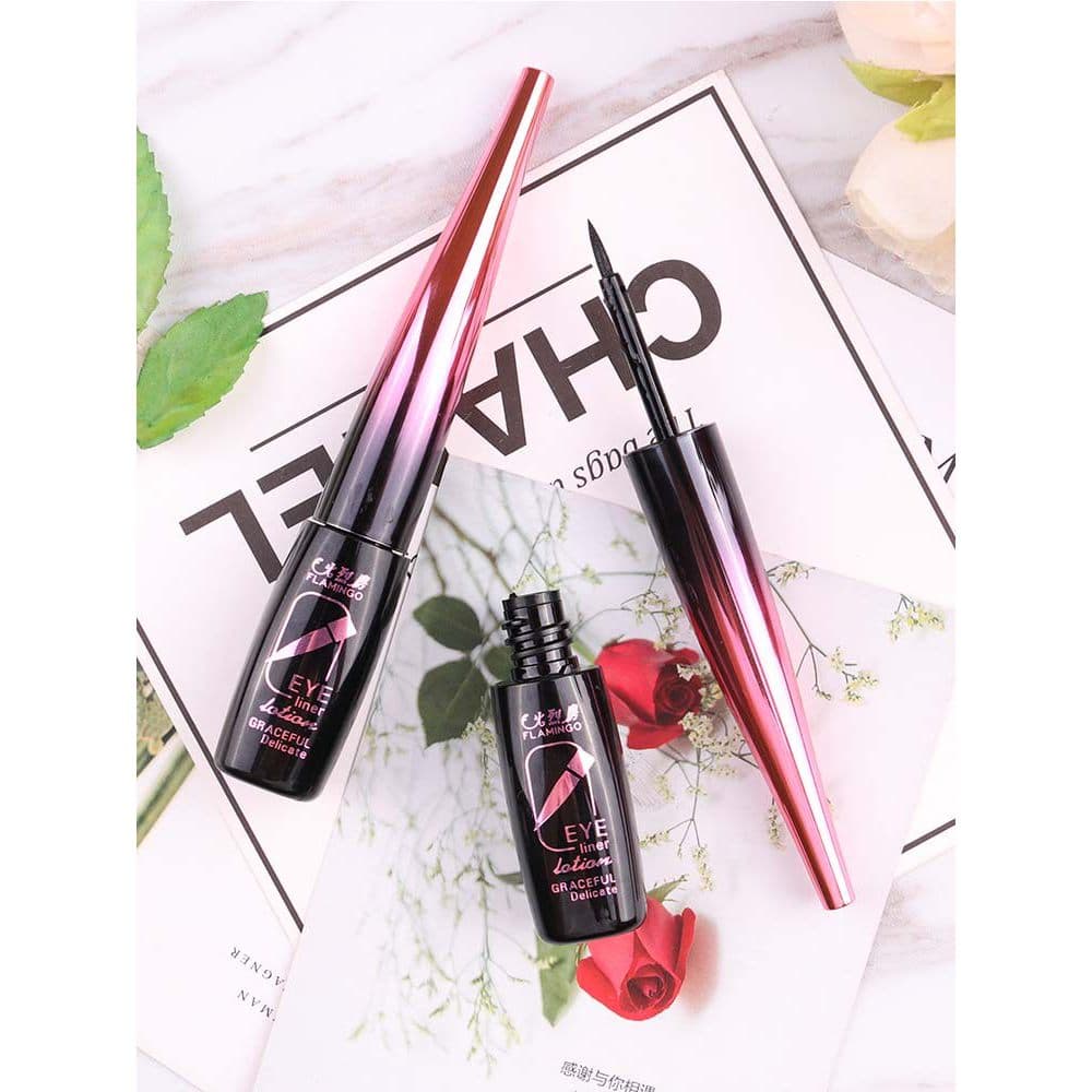 Flamingo delineador líquido feminino, à prova d'água, ponta macia genuína, ponta dura, não é fácil de borrar, cabelo mac