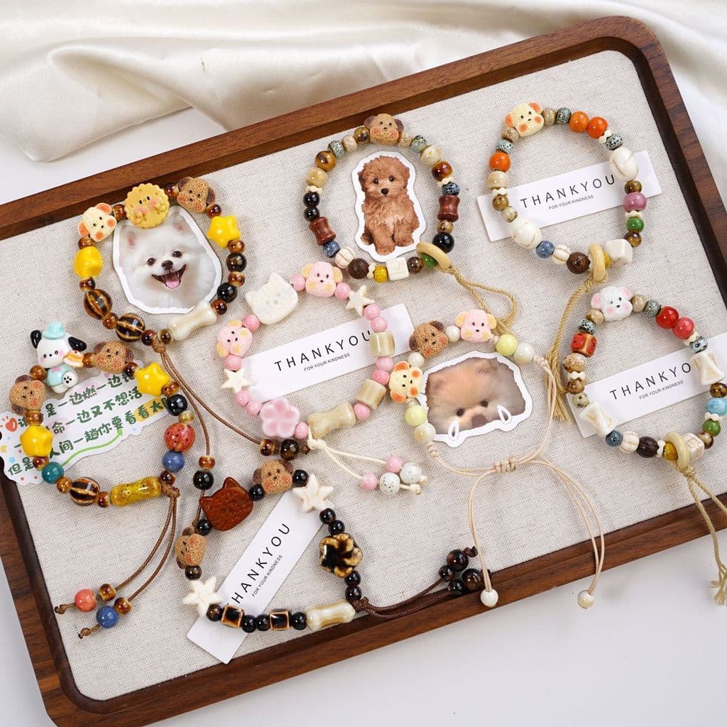 Novo produto pulseira de cerâmica infantil menina coração único círculo pulseira jóias dos desenhos animados bonito