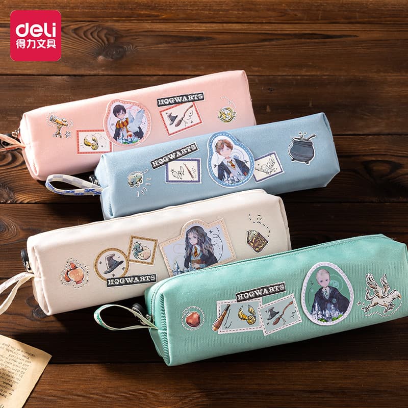 Deli BC146 Harry Potter Bolsa Quadrada Pequena Estojo Multiuso (Misto) Estojo de Lona para Estudante Estojo Bonito