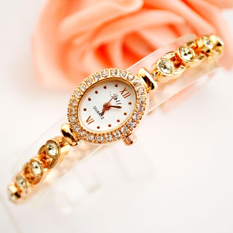 Moda diamante pulseira relógio senhoras coreano estudante relógio de quartzo clássico pulseira relógio feminino Casual j