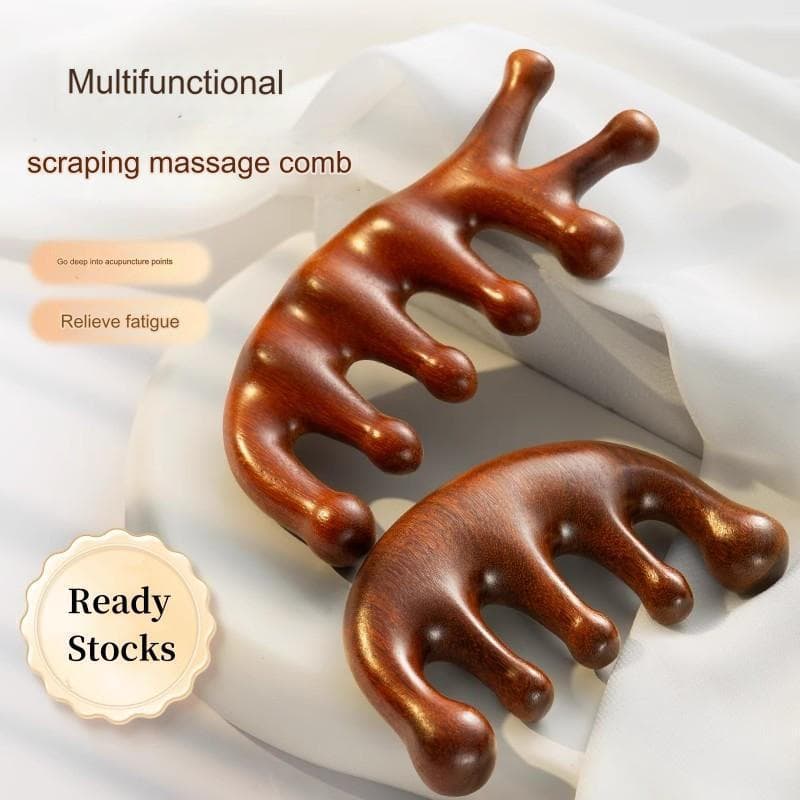 Pente de resina para massagem é utilizado para a circulação dos meridianos do couro cabeludo e do corpo, pente de sândal