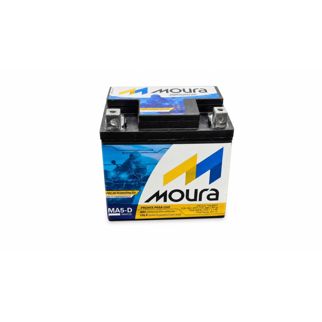 Moura MA5-D 12V 5Ah Selada AGM VRLA para Motocicleta