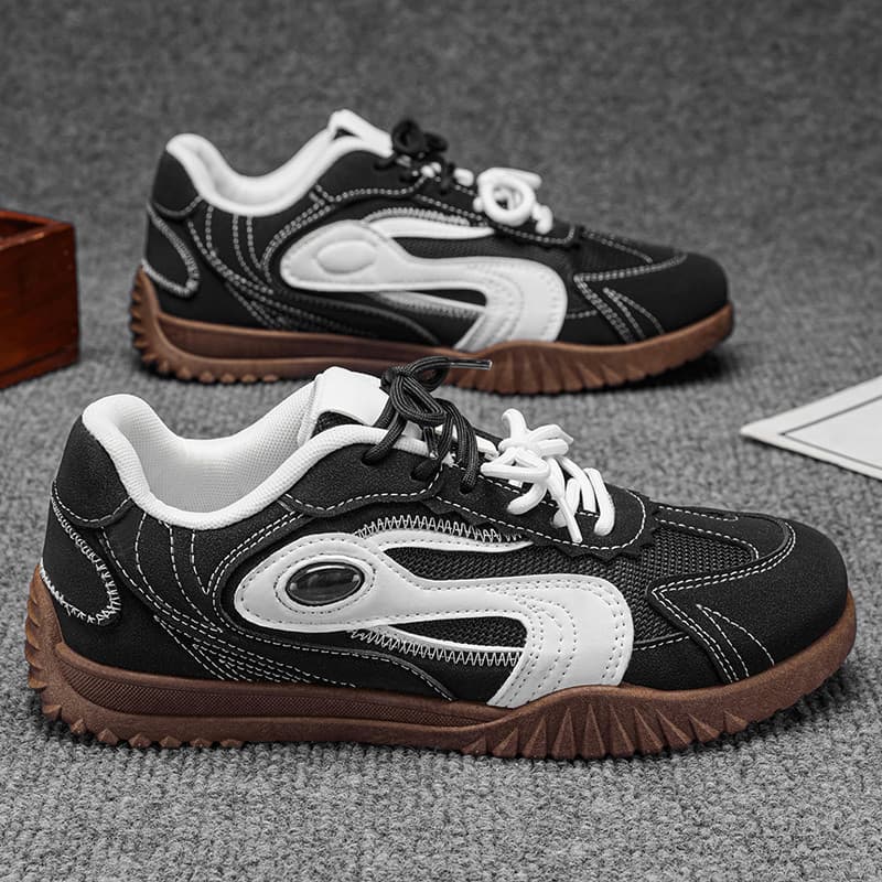 Americano Retro alemão sapatos de treinamento masculino verão malha respirável Forrest Gump sapatos casal de sola grossa
