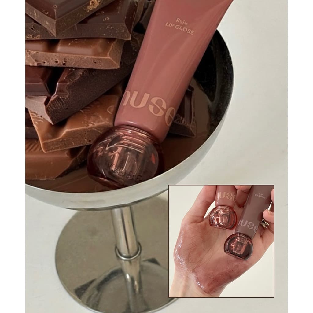 Korea Nuse Lip Gloss Fill in Choco Hidratante Hidratante Brilho de Água Série de Chocolate Brilho Labial 10.5g
