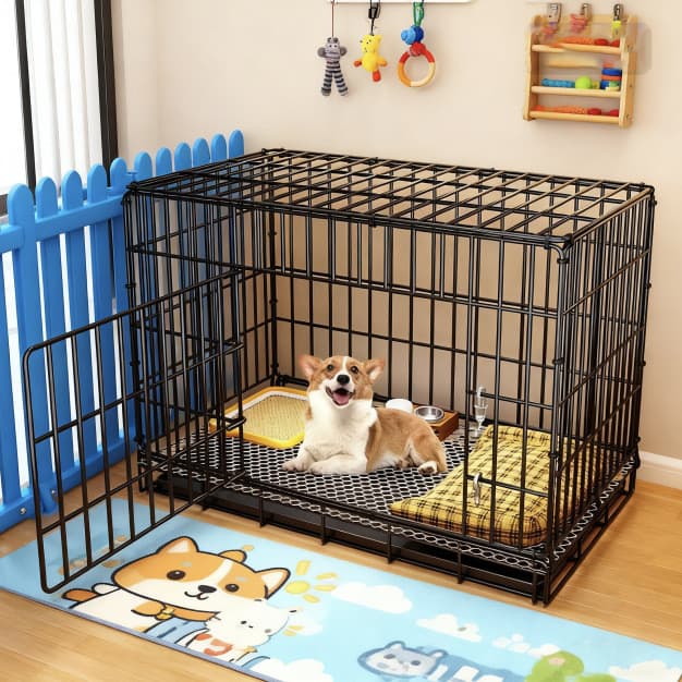Gaiola para cães, grande, durável, resistente à mordida, pequeno, médio e grande, interior, Corgibi, gaiola para cães de