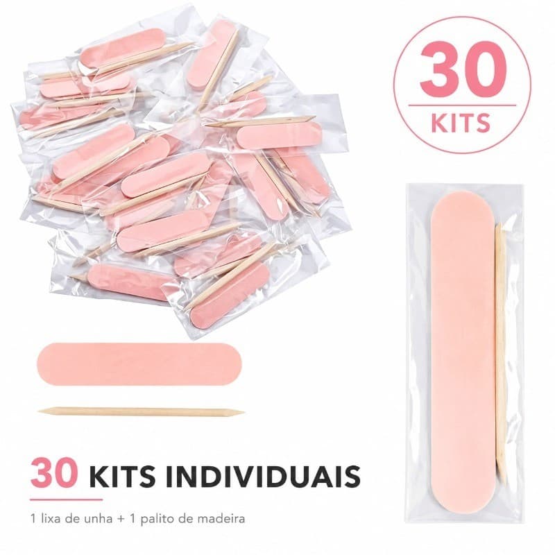 30 Lixas de Unhas Profissionais Descartáveis para Manicure e Pedicure, ideal para Salões e SPA