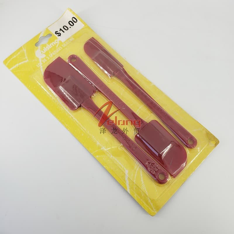 Conjunto de 3 peças de espátula de Silicone para alimentos de exportação