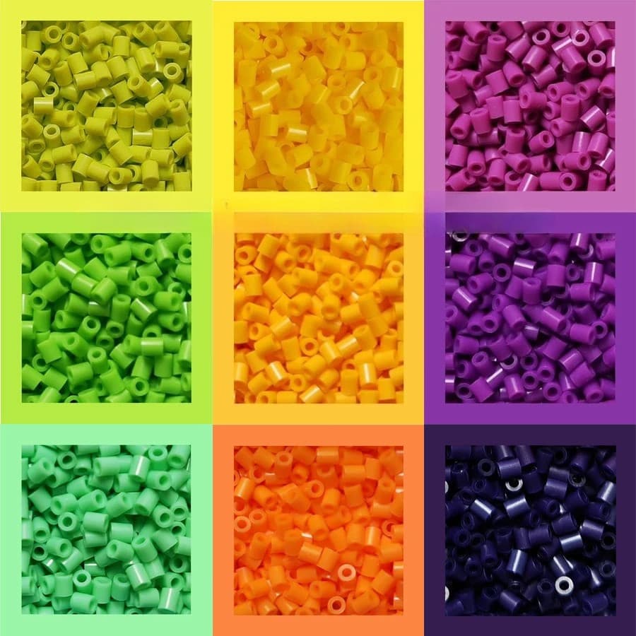 6000 Peças 2.6mm Contas De Ferro Pixel Art Kit 6 Cores Preto Branco Para Criança Hama Perler Grânulo Quebra-Cabeças Diy